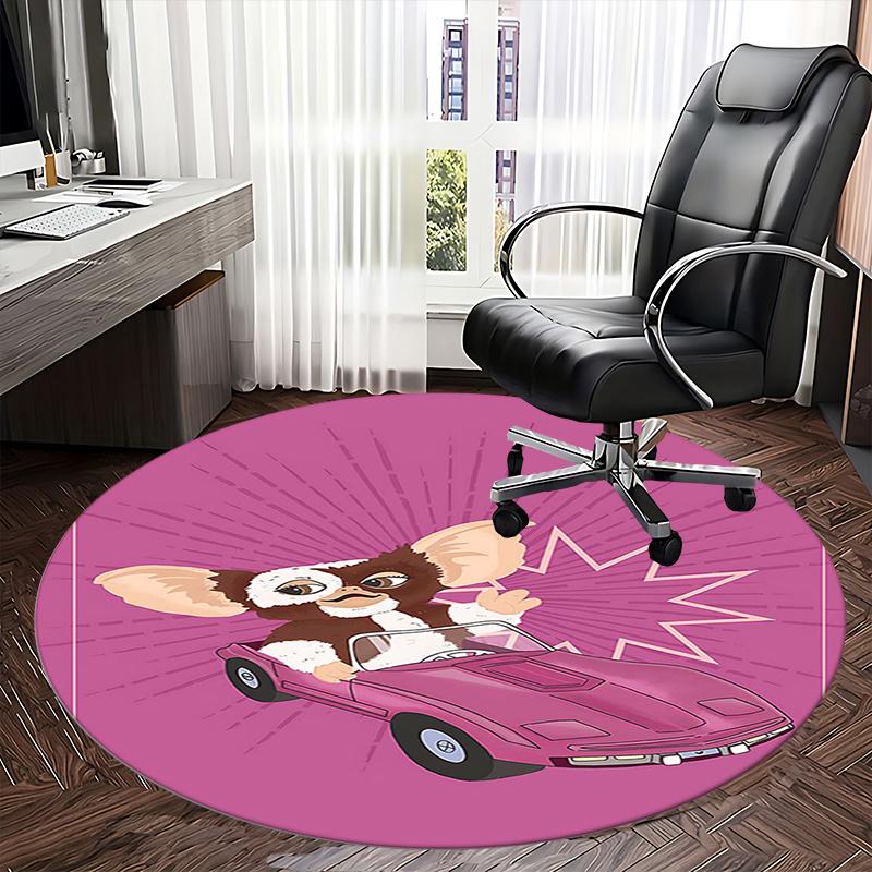 Gizmo,Pink Car Chair mat Round Rug Office carpet, Non slip, Suitable for Living Rooms, Bedrooms,Decor1205866a