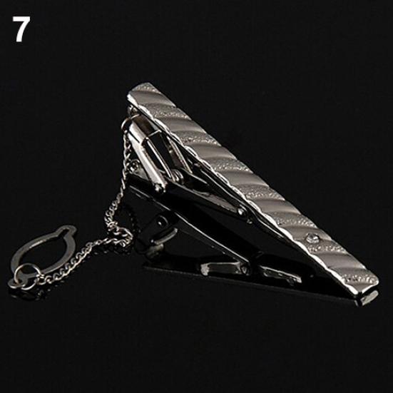 Gentleman Wedding Business Silver Metal Simple Suit Necktie Tie Clip Bar Pin