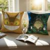 Animei My N-NeighborS T-Totoro Pillow Case Anti-dustmite Pillowcase Invisible Zipper Silky Short Plush Sofa Cushion Cover