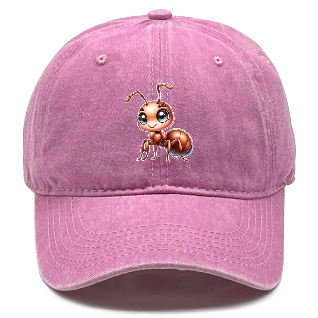 Бейсболка Snapback с принтом муравья, сетчатая шляпа от насекомых, мешковатая летняя ретро-шляпа из неэластичной ткани, регулируемая шляпа от солнца