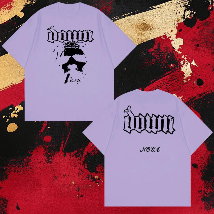 Rock band Down Nola Face Double Sided print short sleeve Tshirts Unisex WOMEN Oversized vintage Hip Hop T shirt Unisex Cotton Top