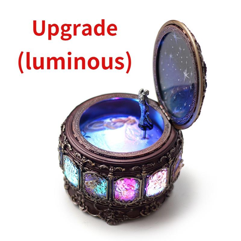 Музыкальная шкатулка со знаками зодиака в стиле ретро, ​​12 музыкальных шкатулок созвездий, Подарочная коробка с изображением Бога Солнца, светодиодная подсветка для девочек, подарки на день Святого Валентина, день рождения