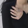 Light Luxury Irregular Planet Ring All-Match Finger Opening Ring Korean Metal Ball Ring  Female