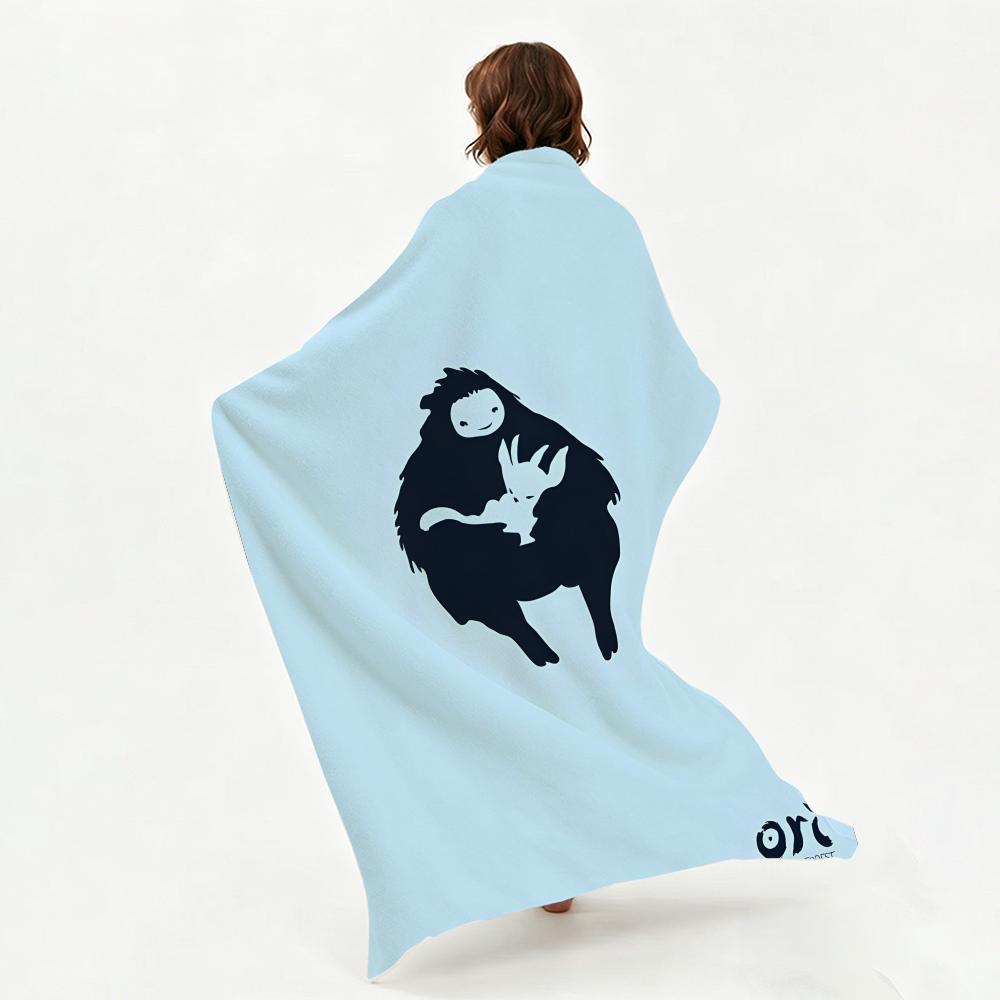 Ori a-and t-the Blind Forest Throw Soft Warm Flannel Blanket, Multi-use Throw for Bed Sofa Office, Air Conditioning Nap Blanket