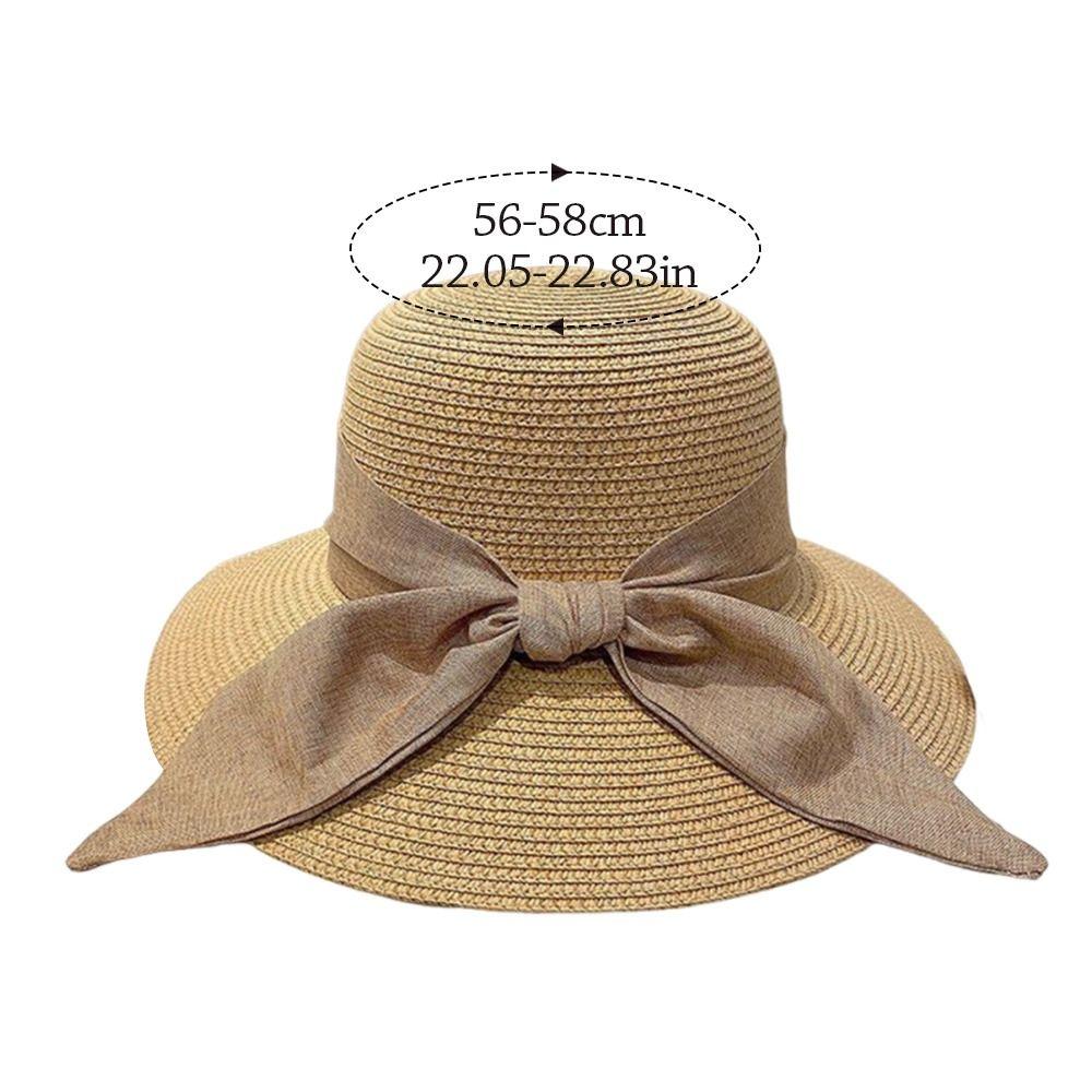 Fashion Sun Protection Summer Sun Hat Bowknot Breathable Beach Cap Casual Travel Bucket Hat for Women