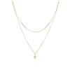 Collier Luxenter En Argent 925 Avec Zircon Brillant Fini or Jaune 18K - Lialt