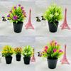 Small Orchid Plant Faux Greenery Plastic Potting Decor For Home And Office Use