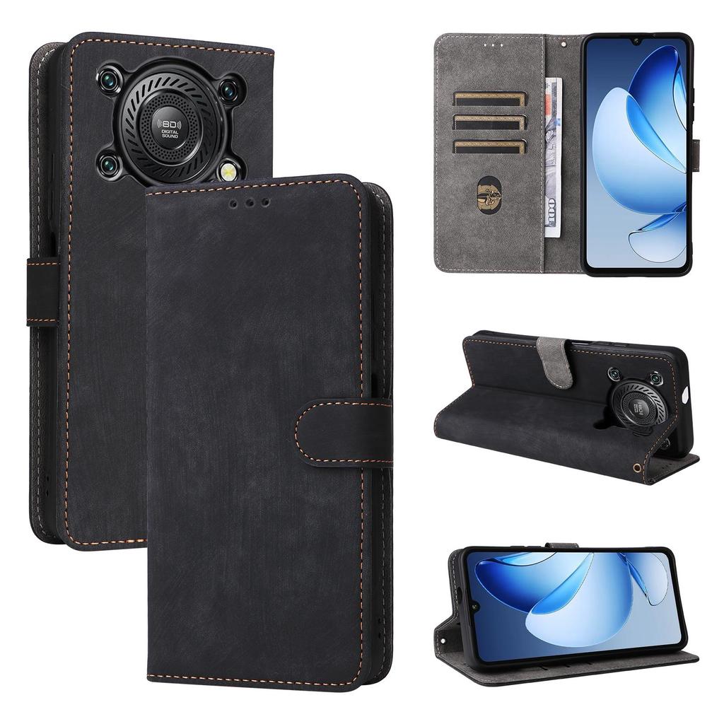 Флип-кейс для Oukitel C60/C60 Pro из ПУ кожи, защита всего корпуса с [блокировкой RFID], прочная ретро-обложка