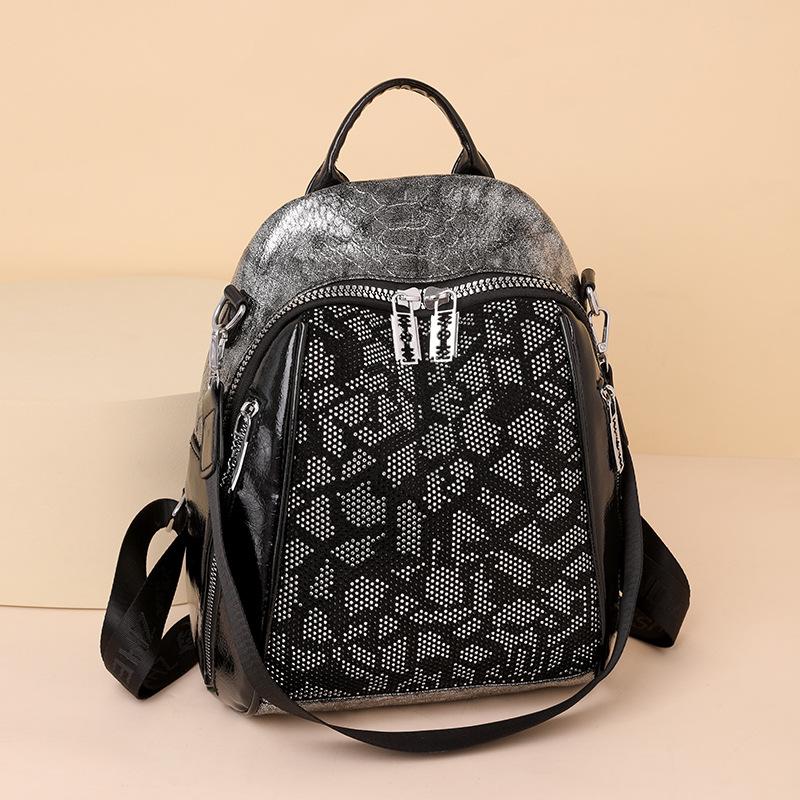 Ladies' Backpack, Multi-functional Travel Backpack, Sequined Shell Schoolbag