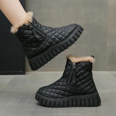 Модные женские зимние ботинки, зимние плюшевые, теплые, удобные, нескользящие, хлопковые, уличные, модные, трендовые, спортивные, повседневные, туфли на плоской подошве 2024