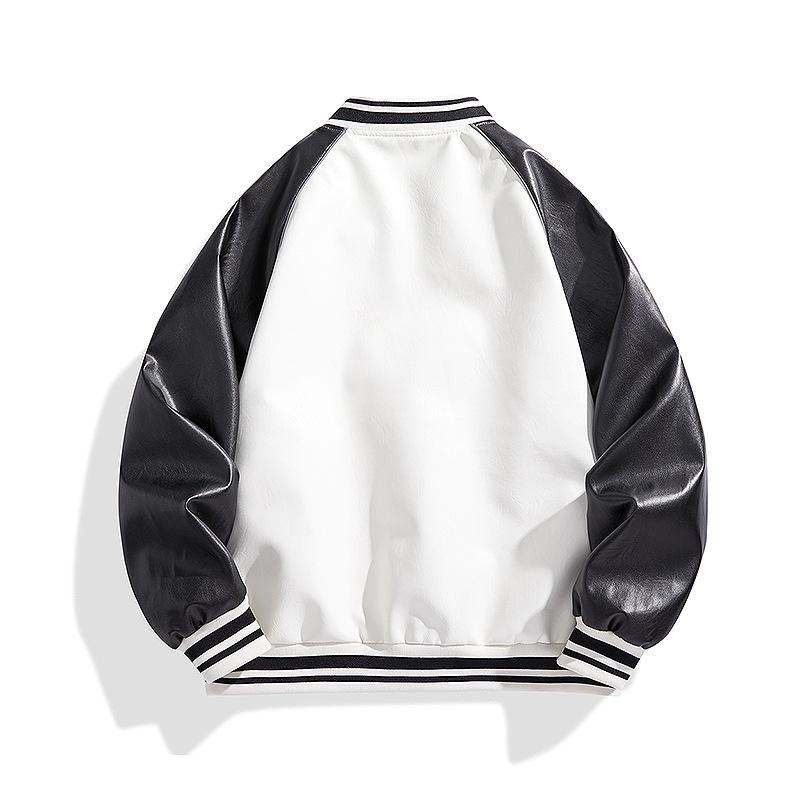 Осенняя новая куртка кожаная куртка модный тренд универсальная одежда для локомотива студенческая одежда верхняя часть пальто с цветовым сочетанием