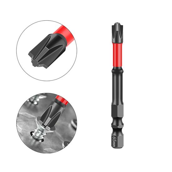 Impact Screwdriver Bit Set Rustproof Corrosion Resistant Magnetic Slotted Heads 1/4 Inch Hex Shank Cross Slot Screw Driver Drill Bits