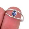 Натуральный кианит, драгоценный камень, ручная работа, ювелирное изделие из стерлингового серебра 925 пробы, кольцо, размер 7,5 N9D15