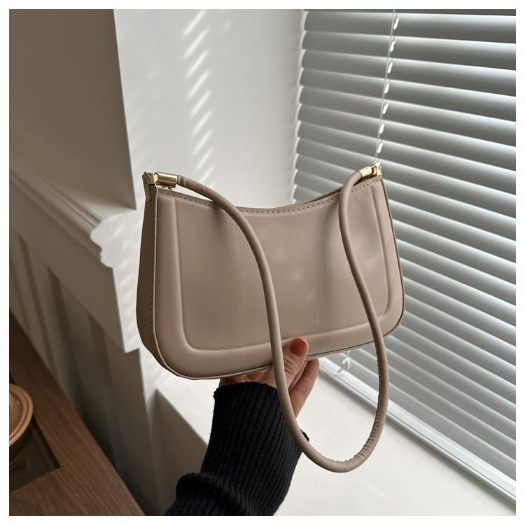 Ретро популярная в этом году сумка женская сумка 2024 новый тренд мода повседневная однотонная текстура подмышками модная женская сумка