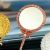 Портативное винтажное ручное зеркало для макияжа, ручное круглое косметическое зеркало, европейский стиль, благородное старинное придворное зеркало, инструмент для красоты