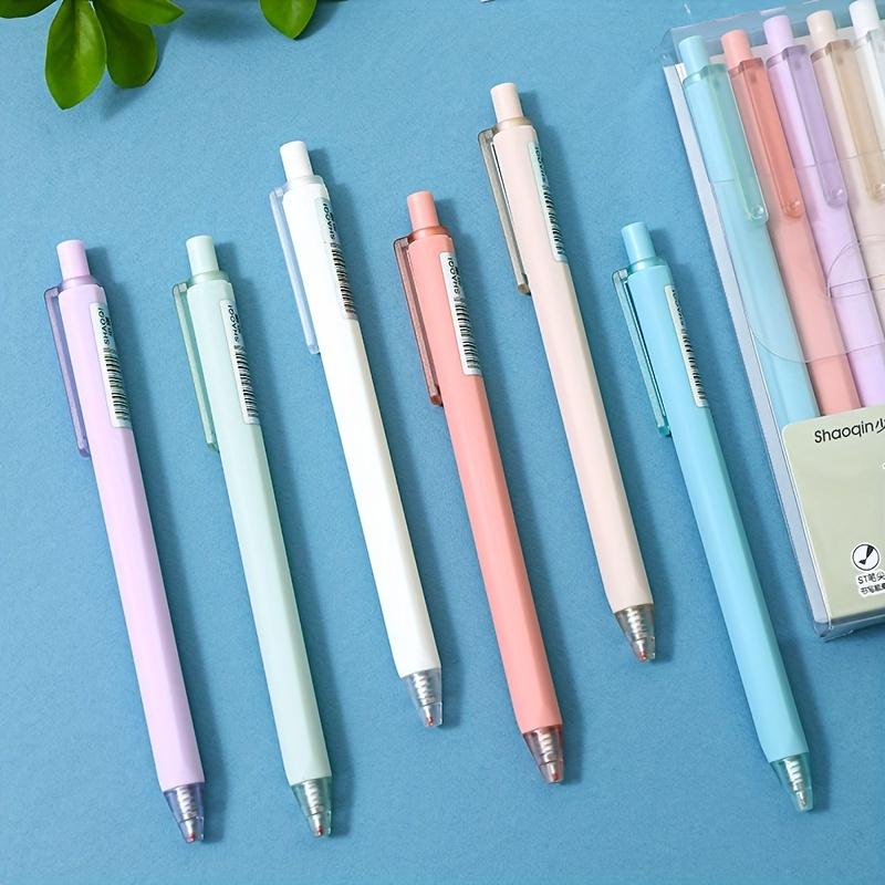 6 шт. простой стиль 0,5 мм мультяшная ручка студенческое обучение письмо гелевая ручка школьные культурные принадлежности подарок (Черные чернила)
