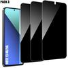 Anti-spy Tempered Glass - E.F.Connection - Redmi Note 13 - Pack of 3 - Scratch-resistant - Screen Protector