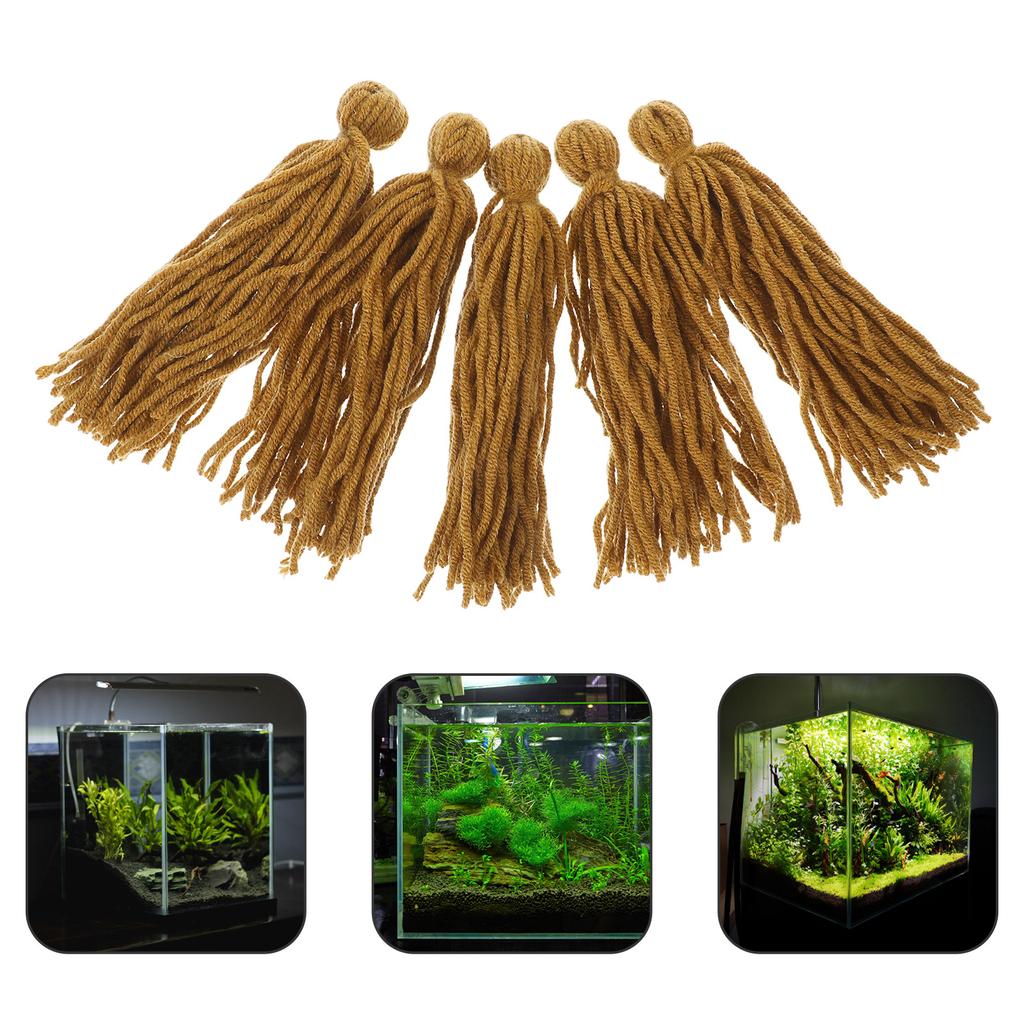 5Pcs Fish Spawning Mops Aquarium Breeding Tool for Angelfish Colorful Fish Shrimp Farming Natural Living Habitat Stylish Decor