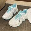 Fashion 2024 Hot Sale Women's Chunky Sneakers Breathable Mesh New Platform Shoes Lace-Up Trendy Trainers Thick Sole Shoes for Women