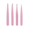 Eyebrow Tweezers Set with Storage Case 4PCS Daily Beauty Tools for Eyebrow Makeup & Hair Removal