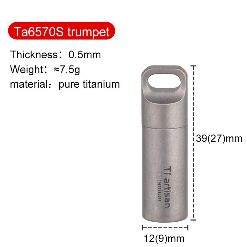 Tiartisan Titanium Mini EDC Tools Portable Sealed Medicine Bottle Home Outdoor Pill Box Waterproof Titanium Pill container 4