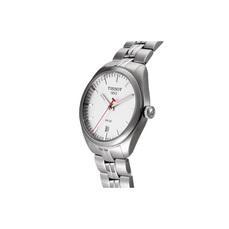 Tissot Коллекция PR100 Кварцевый механизм Водонепроницаемость 100 м Мужские часы Часы 39 мм Белый циферблат T101.410.11.031.01