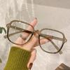 Large Square Frame Myopia Glasses Oversized Transparent Women'S Nearsighted Glasses Ladies Retro Blue Light Blocking Eyeglasses