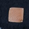 Отличный шарф LOEWE с кожаной нашивкой Anagram и бахромой, черный мохер, женский, б/у