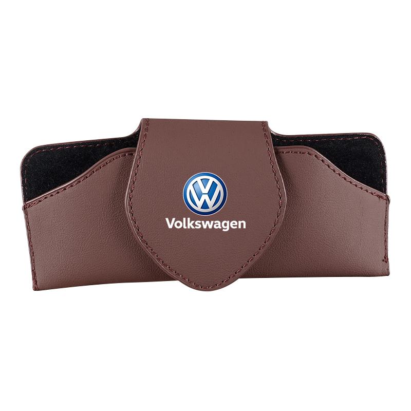 T28Volkswagen Car Interior Accessories Sun Visor Sunglasses Storage Box For VW GTI Polo Golf Passat Tiguan Arteon T-ROC Jetta ID.3