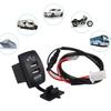 Universal Waterproof Car Motorcycle Dual USB Charger Power Outlet Socket Adapter