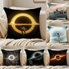 Fiction Planet Style Interstellar Travel-A Pillow Case Anti-dustmite Invisible Zipper Silky Short Plush Sofa Cushion Cover