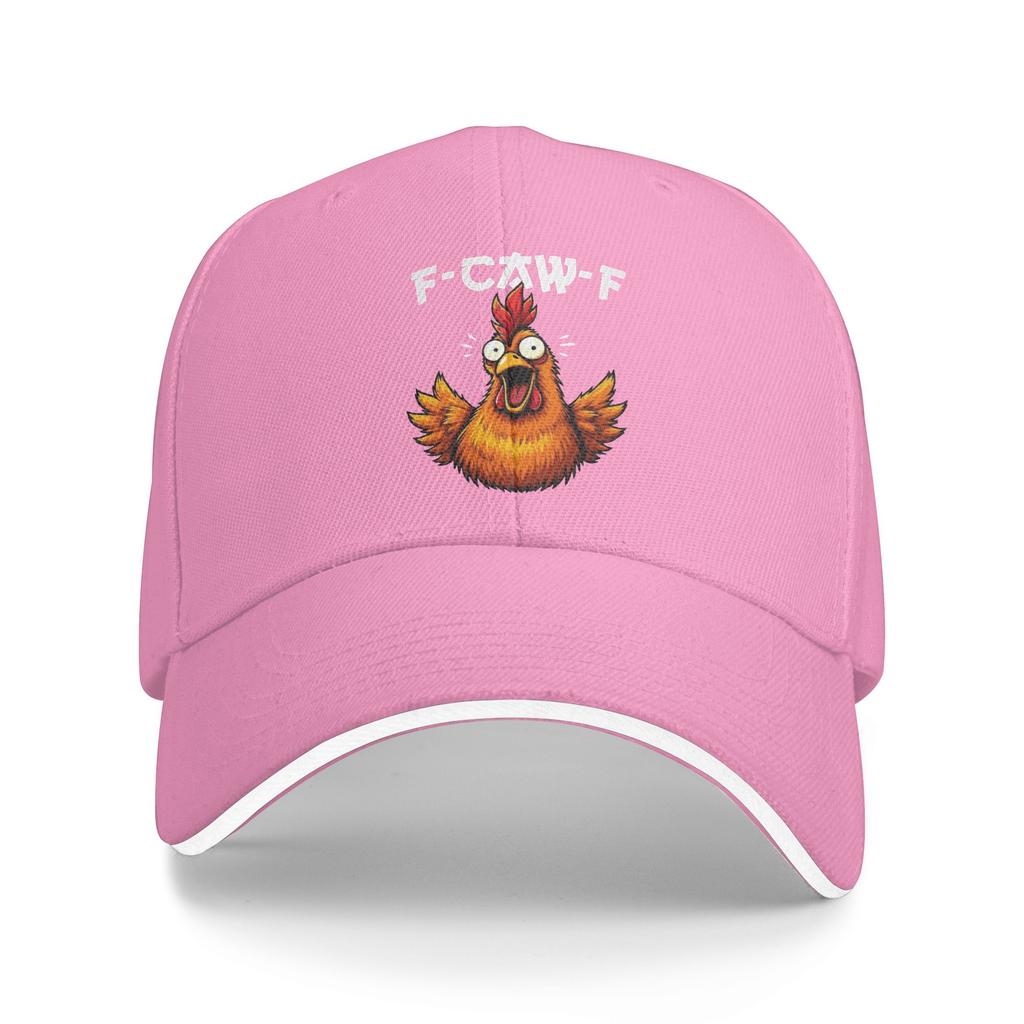 F-Caw-F Chicken Logo Funny FCAWF Meme Baseball Cap Women Print Trucker Hat Summer Casual Outdoor Gym Hot Sale Baseball Caps