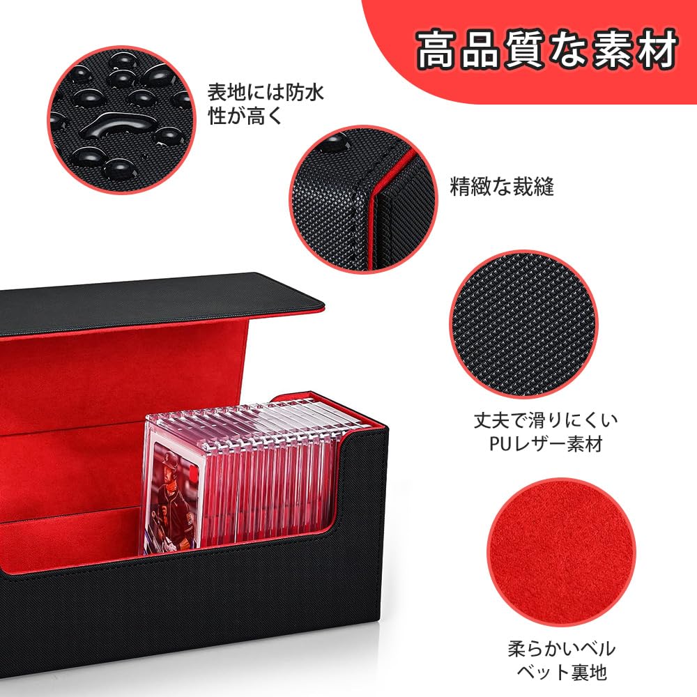 LIUDU Magnetic Loader Case Storage Card Loader Deck Case Большая емкость вмещает до 36 карт Магнитная застежка для хранения Загрузчик из искусственной кожи вмещает 36 карт