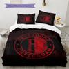 Feyenoord Rotterdam Pattern Bedding Quilt Set  Home Decoration  Gift (1 * duvet cover + 2 * pillowcase  without core)