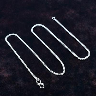 Серебряная Цепь Ручной Работы Цепь из Стерлингового Серебра 925 Пробы Цепь для Кулонов Серебряная Цепь для Кулона