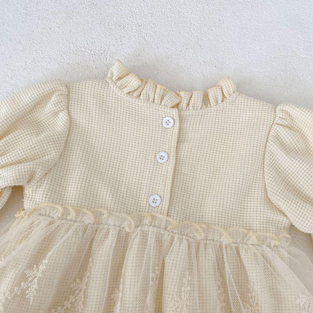 Кружевной комбинезон с оборками для малышей, боди, шорты для новорожденных, костюм для ползания, мягкий детский комбинезон, платье, одежда для младенцев