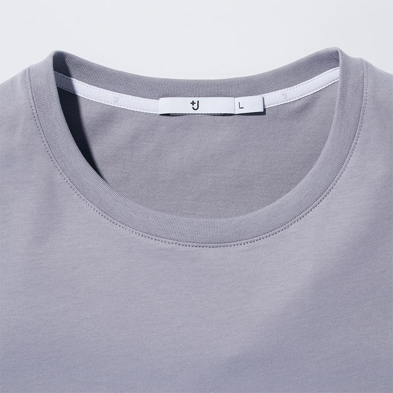 Uniqlo Мужская однотонная футболка с круглым вырезом, коллаборация Jil Sander, топ 436133-03
