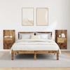 Nightstand Set of 2 Reclaimed Wood Look 50 x 32.5 x 80 cm Particleboard