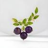 Blueberry Brooch High-End Women'S Delicate Fruit Pin Temperament Niche High-End Design Clothes Corsage Accessories