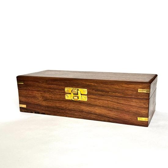 Brass Marine Telescope with Wood Box 50.8 cm Adjustable Nautical Decor, London 1915 Gift