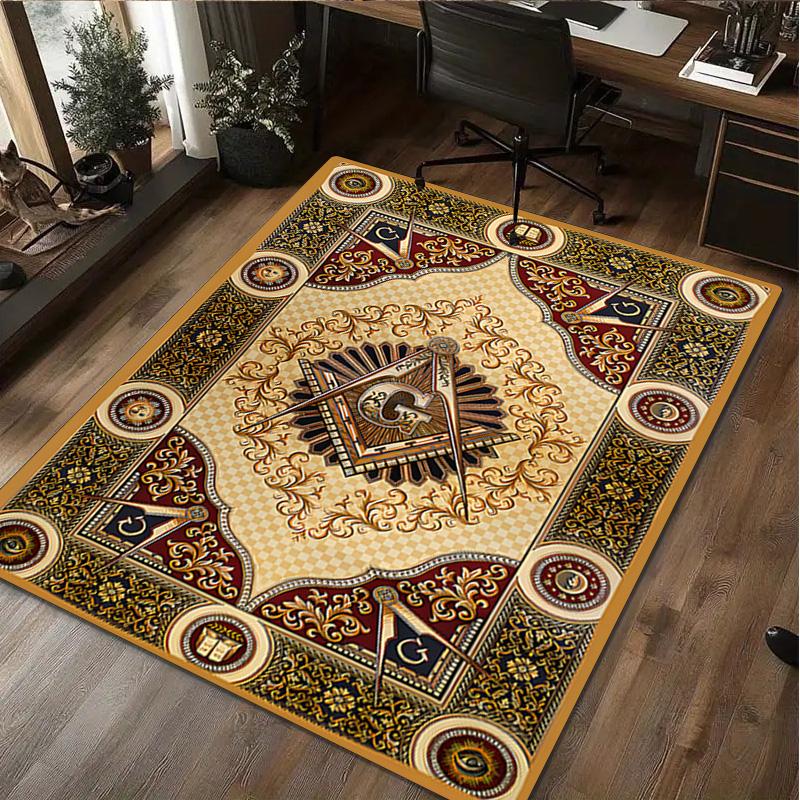 Freemason 1Pc Print Rug - home decoration Carpet For Living Room Bedroom Flooring Computer Chair Area Rug