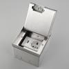 Embedded Invisible Floor Socket Stainless Steel Marble Style Universal Three Hole Flat USB Charging Power Socket