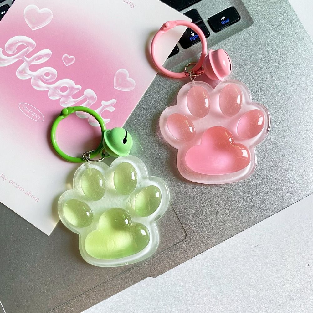 Корейский стиль светящийся брелок для ключей в виде кошачьего когтя светящийся в темноте брелок-колокольчик в виде кошачьего когтя декор для рюкзака