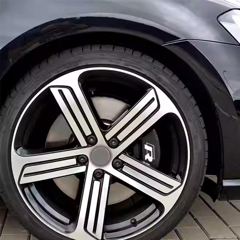 2026 Hot For VOLKSWAGEN VW 4Pcs R Logo Car Brake Caliper Stickers Disc Racing Tuning Decals for Volkswagen VW GOLF GTI R Line MK