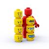 Compatible Expression Pack Assembly With Building Block Human Head Smiley Face Flesh Color Yellow Granular Toy