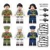 M8052 Женщина-солдат Морской, Сухопутный и Воздушный Почетный Караул Строительный Блок Кукла Военная Маленькая Гранулированная Игрушечная Сумка
