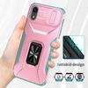 Чехол для iPhone XR из ТПУ+ПК с кольцом-подставкой, чехол для телефона с поддержкой магнитного автомобильного держателя
