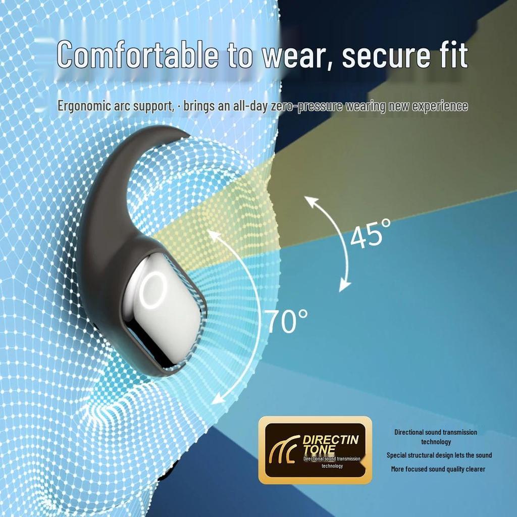 Беспроводные спортивные наушники S55 Bluetooth с костной проводимостью, водонепроницаемые, с шумоподавлением (2025)