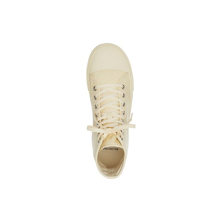 Balenciaga Paris High Top Sneakers 'Beige Leather and Beige Rubber' Men's 688752W3RCA9090