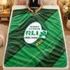Flannel BlanketIreland Rugby Warm Soft Throw Blanket for Indoor Sofa Bed Living Room Use